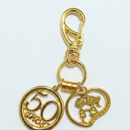 💍 Lembrancinha Bodas de Ouro 50 Anos – Chaveiro Dourado Elegante Kit com 10 Unidades